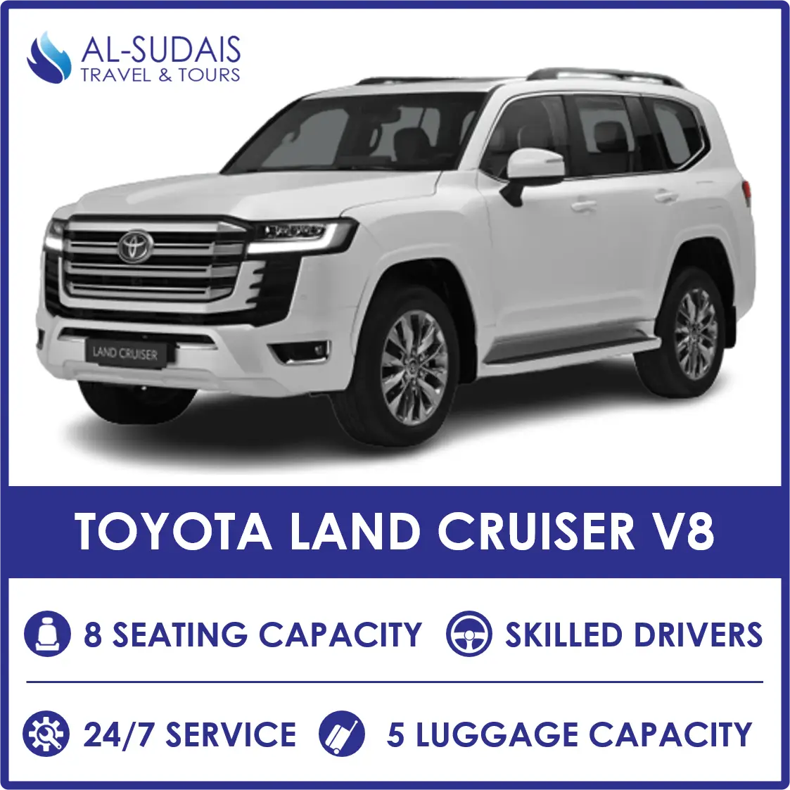 Toyota Land Cruiser V8 for Rent a Car in DHA Lahore