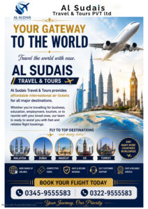  Air ticket booking by Al Sudais Travel and Tours 